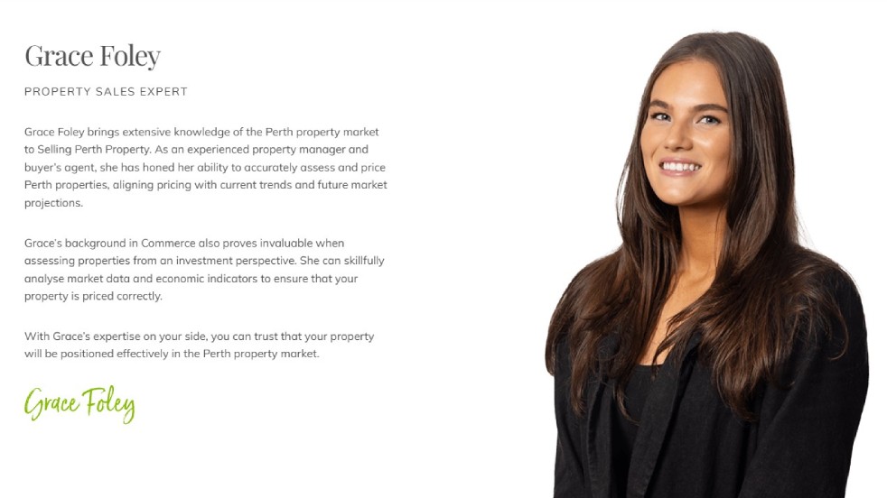 Grace Foley - sales agent at Selling Perth Property